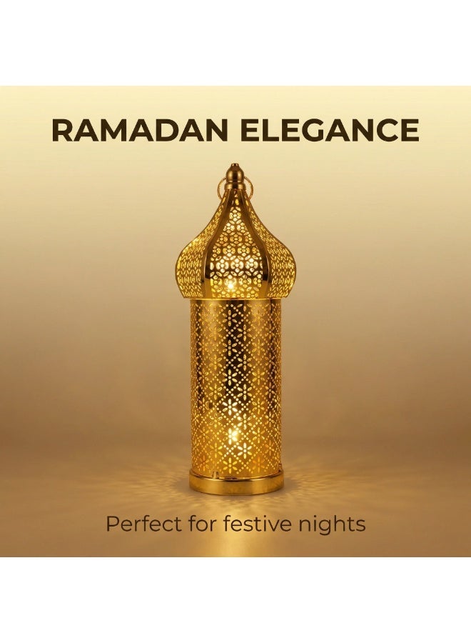 Y&D Ramadan Hollowed-out Led Lantern Iron Home Bedroom Living Room Decorative Lights - Image 4